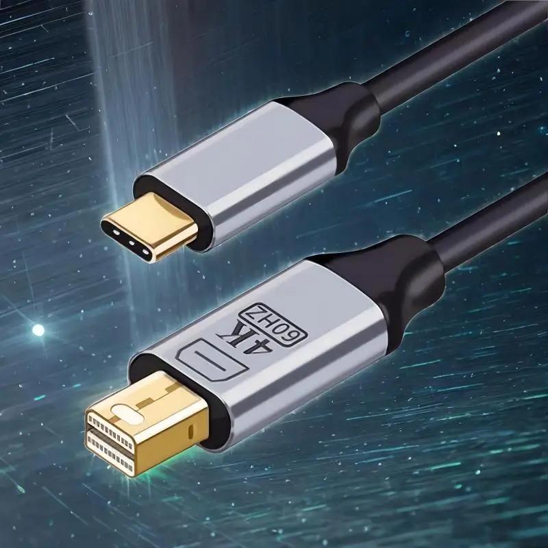 MDR USB 3.1 C Ÿ USB-C ҽ-̴ ÷ Ʈ DP ÷  4K @ 60HZ  ,  ƺ,  S8-S22 1.8m
